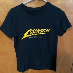 black los angeles top from topshop